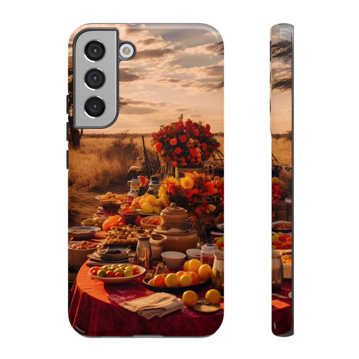 Jungle Picnic Phone Case – Vibrant Food & Fruit Feast Design, Nature-Inspired Protective Cover