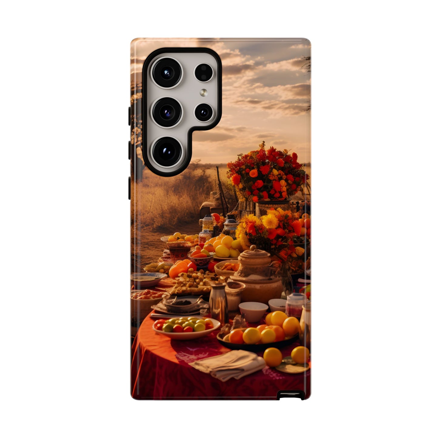 Jungle Picnic Phone Case – Vibrant Food & Fruit Feast Design, Nature-Inspired Protective Cover