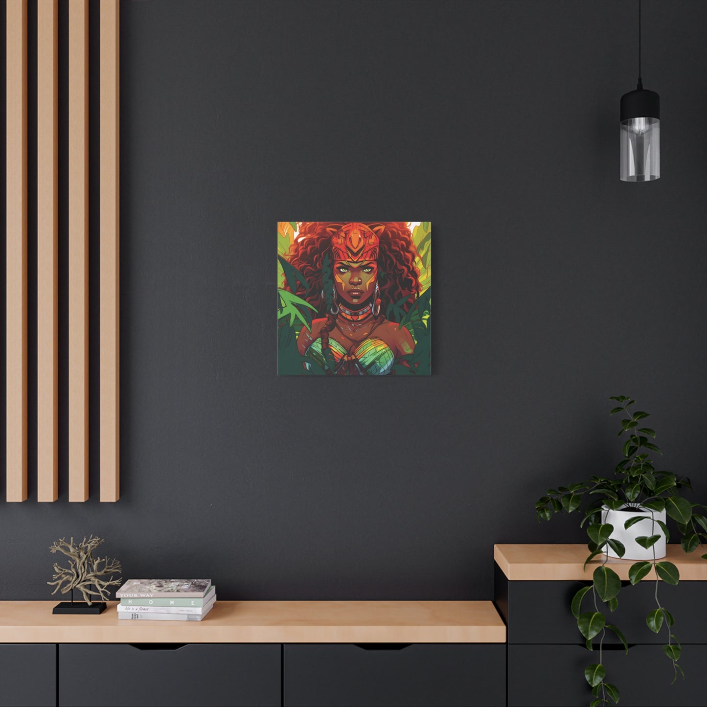 Vibrant Jungle Artwork Canvas, Wall Decor, Home Decoration, Gift for Art Lovers, Boho Aesthetic, Living Room Art