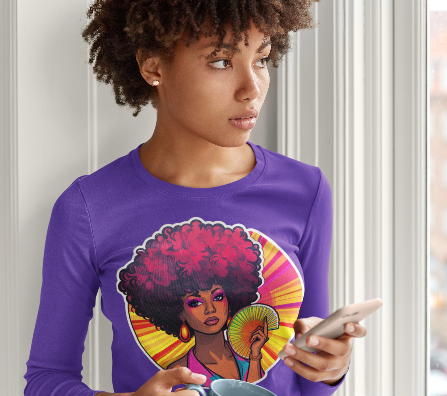 Long Sleeve Afro T-Shirt