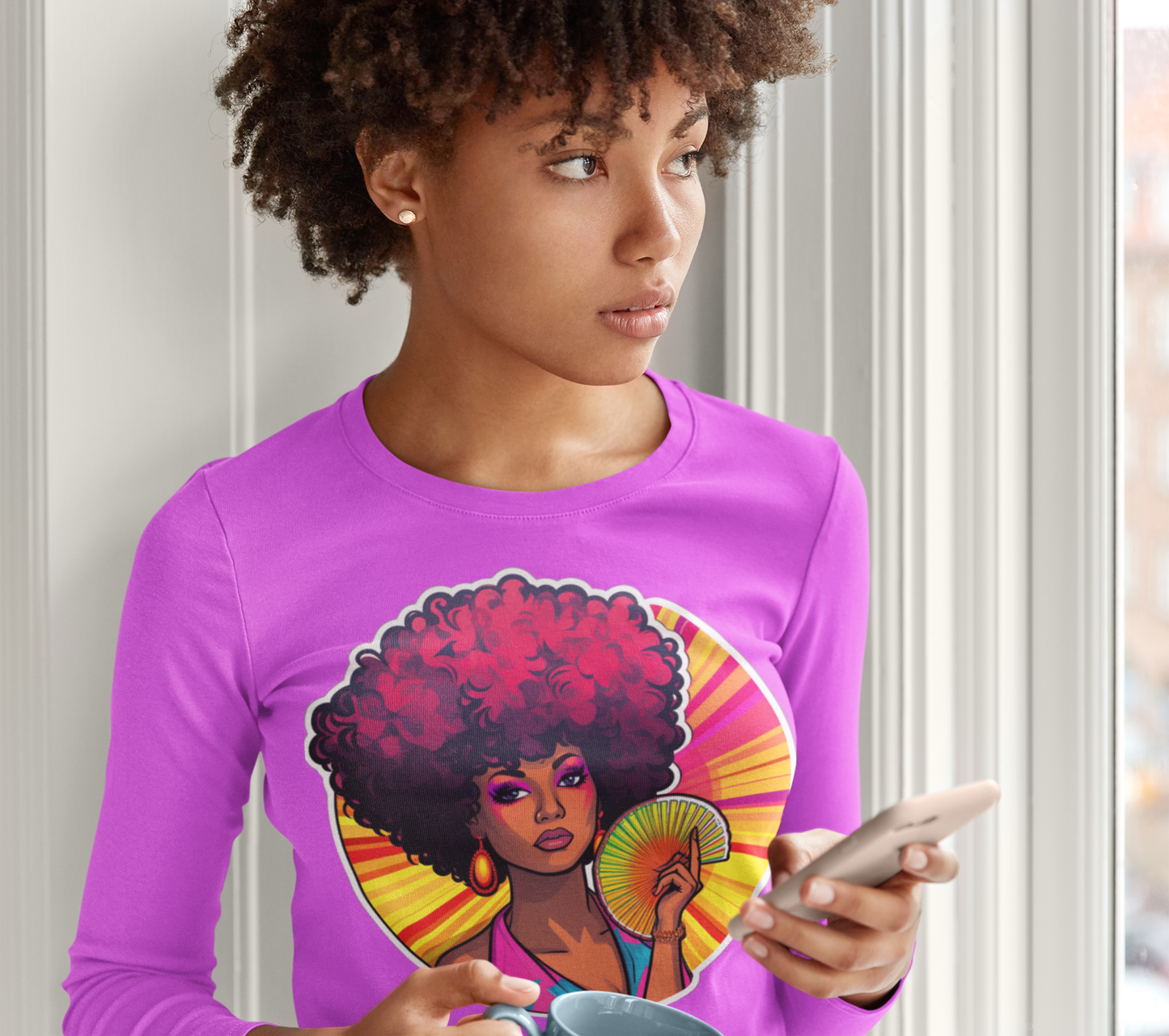 Long Sleeve Afro T-Shirt