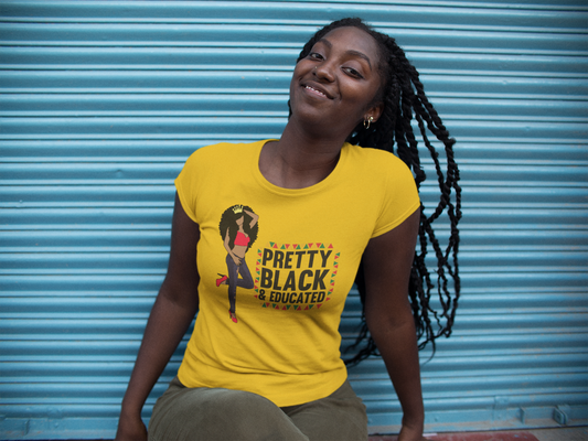 Pretty Black and Educated Black Queen Softstyle T-Shirt