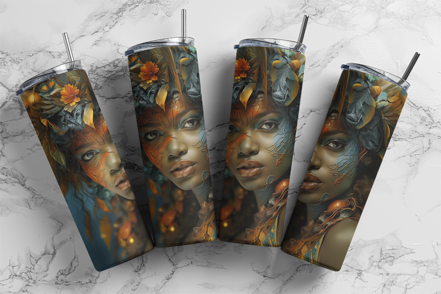 African Culture Girl Tumbler