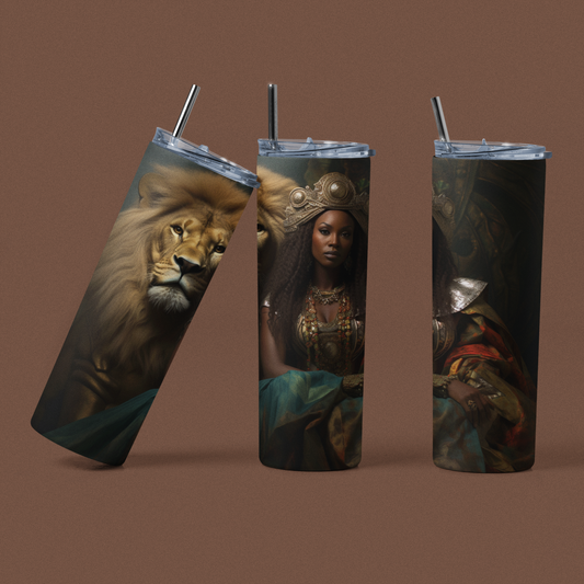 Lion Afro Queen Tumbler