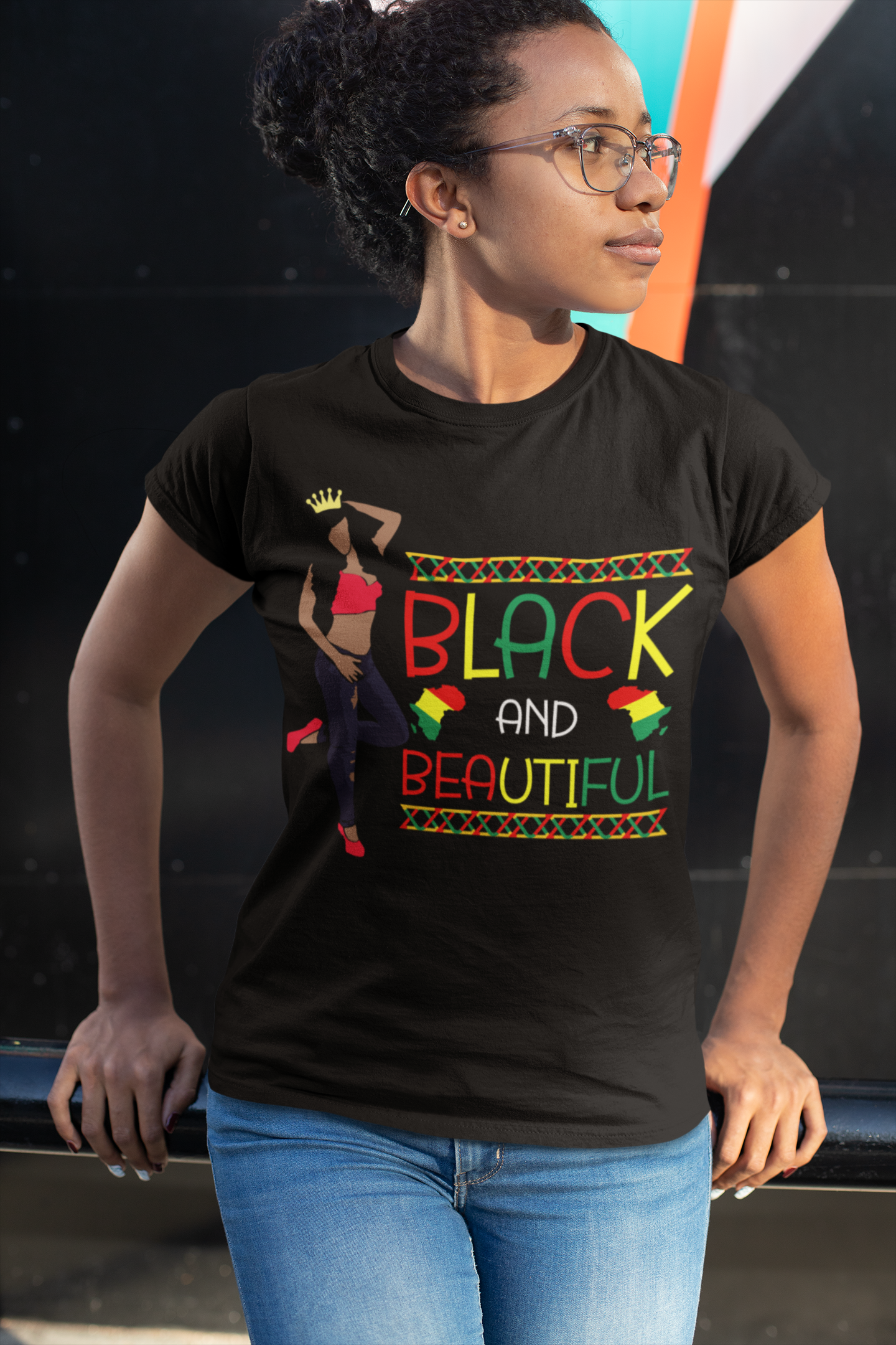 Black And Beautiful Queen Softstyle T-Shirt