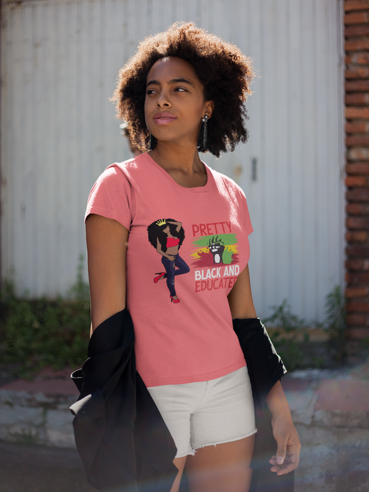 Pretty Black and Educated Black Girl Magic Unisex Softstyle T-Shirt